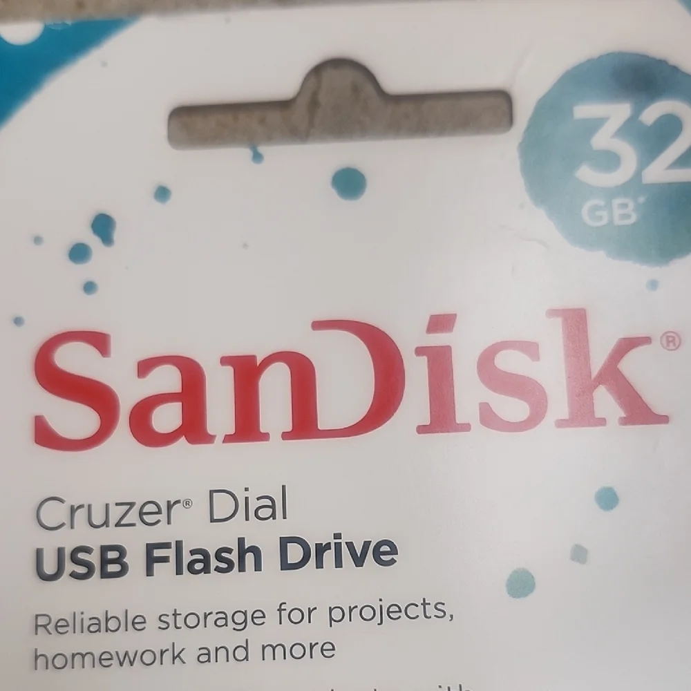SanDisk Cruzer Dial 32GB USB Flash Drive - Blue - Picture 2 of 4